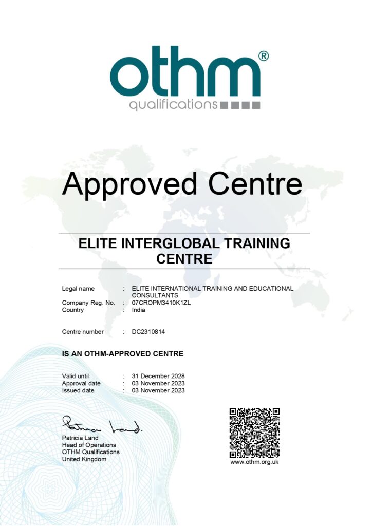 OTHM Approved Center- Elite Interglobal Training Centre